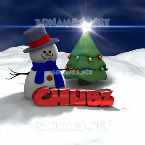 chubz in Happy Xmas style - 3D name wallpaper chubz in Happy Xmas style - 3D name wallpaper