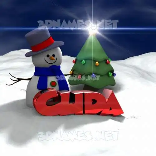 cuda in Happy Xmas style - 3D name wallpaper cuda in Happy Xmas style - 3D name wallpaper