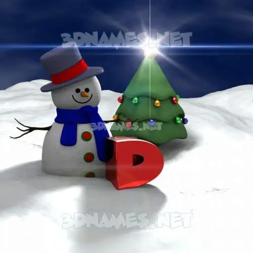 d in Happy Xmas style - 3D name wallpaper d in Happy Xmas style - 3D name wallpaper