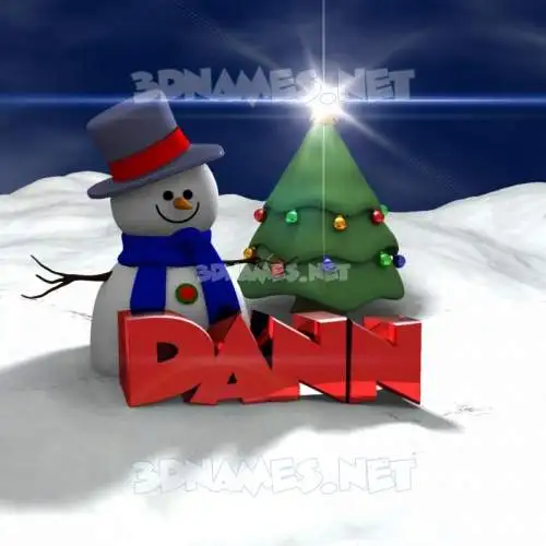 dann in Happy Xmas style - 3D name wallpaper dann in Happy Xmas style - 3D name wallpaper