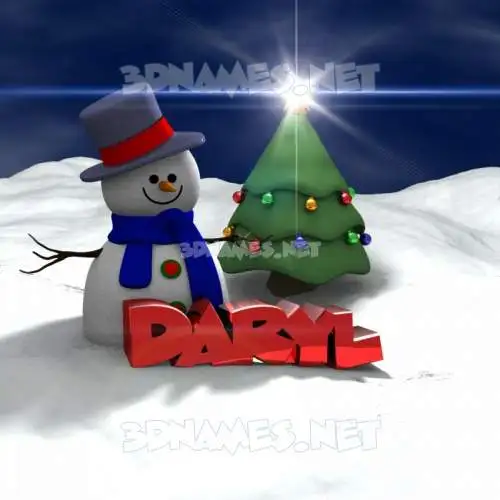 daryl in Happy Xmas style - 3D name wallpaper daryl in Happy Xmas style - 3D name wallpaper
