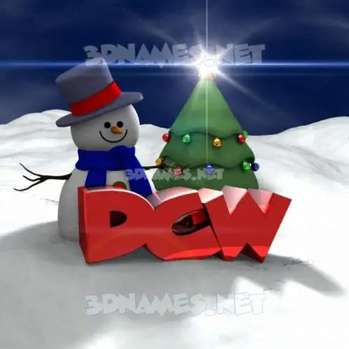dcw in Happy Xmas style - 3D name wallpaper dcw in Happy Xmas style - 3D name wallpaper
