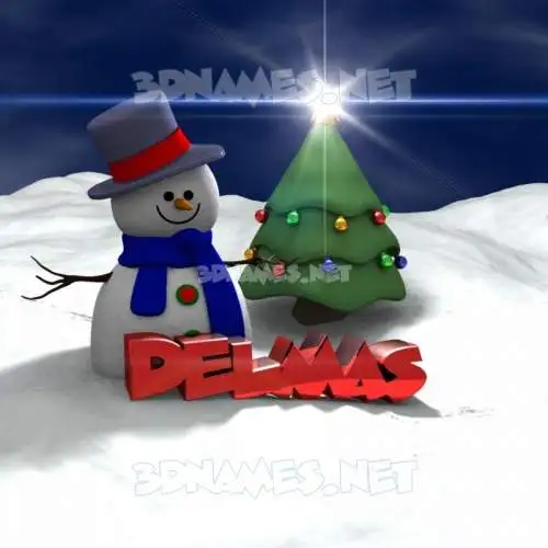 delmas in Happy Xmas style - 3D name wallpaper delmas in Happy Xmas style - 3D name wallpaper