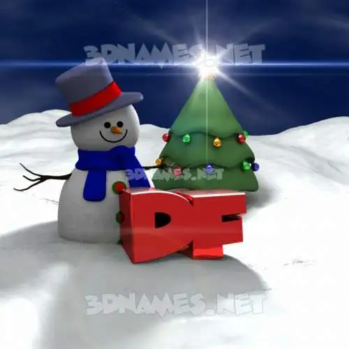 df in Happy Xmas style - 3D name wallpaper df in Happy Xmas style - 3D name wallpaper
