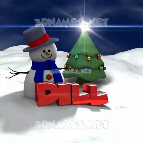 dill in Happy Xmas style - 3D name wallpaper dill in Happy Xmas style - 3D name wallpaper