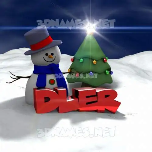dler in Happy Xmas style - 3D name wallpaper dler in Happy Xmas style - 3D name wallpaper