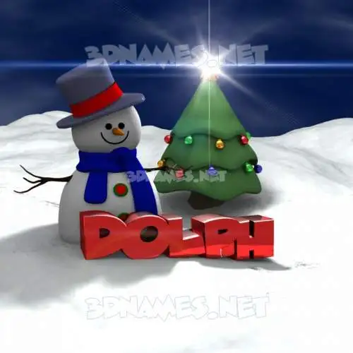 dolph in Happy Xmas style - 3D name wallpaper dolph in Happy Xmas style - 3D name wallpaper