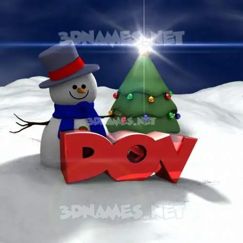 dov in Happy Xmas style - 3D name wallpaper dov in Happy Xmas style - 3D name wallpaper