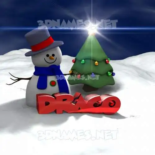 draco in Happy Xmas style - 3D name wallpaper draco in Happy Xmas style - 3D name wallpaper