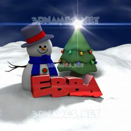 ebba in Happy Xmas style - 3D name wallpaper ebba in Happy Xmas style - 3D name wallpaper
