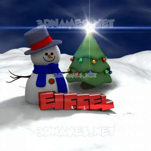 eiffel in Happy Xmas style - 3D name wallpaper eiffel in Happy Xmas style - 3D name wallpaper