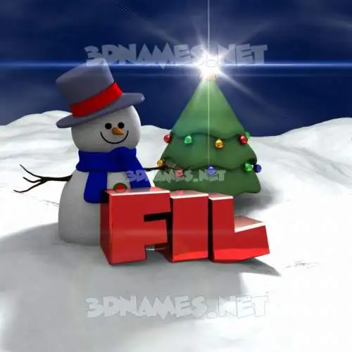 fil in Happy Xmas style - 3D name wallpaper fil in Happy Xmas style - 3D name wallpaper
