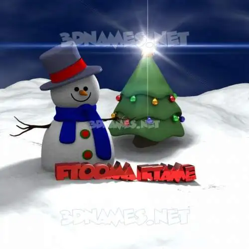 ftooma ftame in Happy Xmas style - 3D name wallpaper
