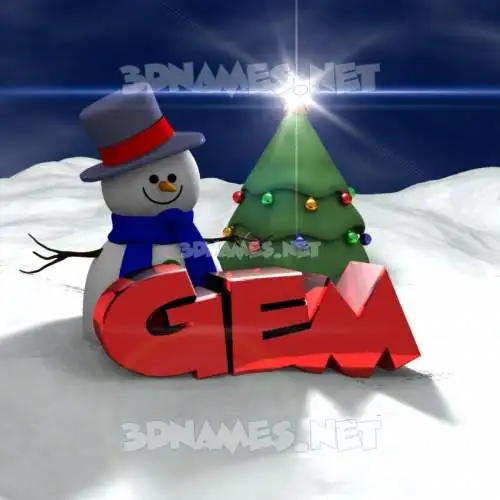gem in Happy Xmas style - 3D name wallpaper gem in Happy Xmas style - 3D name wallpaper