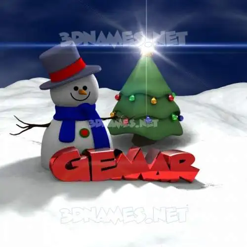 gemar in Happy Xmas style - 3D name wallpaper gemar in Happy Xmas style - 3D name wallpaper