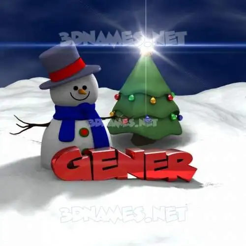 gener in Happy Xmas style - 3D name wallpaper gener in Happy Xmas style - 3D name wallpaper