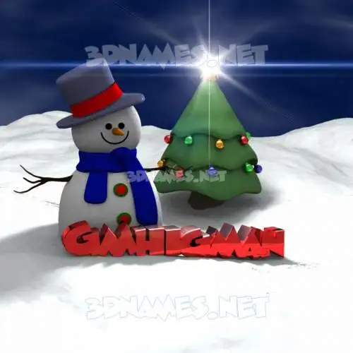 gmhigman in Happy Xmas style - 3D name wallpaper