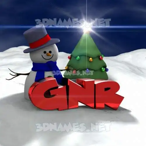 gnr in Happy Xmas style - 3D name wallpaper gnr in Happy Xmas style - 3D name wallpaper