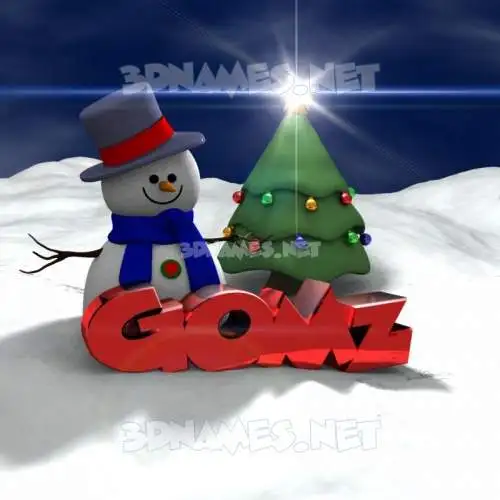gomz in Happy Xmas style - 3D name wallpaper gomz in Happy Xmas style - 3D name wallpaper