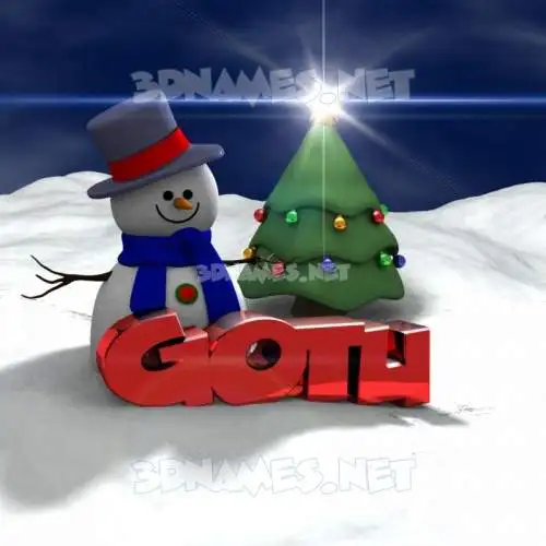 gotu in Happy Xmas style - 3D name wallpaper gotu in Happy Xmas style - 3D name wallpaper