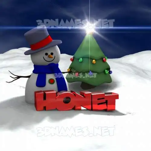honet in Happy Xmas style - 3D name wallpaper honet in Happy Xmas style - 3D name wallpaper