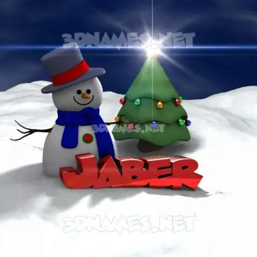 jaber in Happy Xmas style - 3D name wallpaper jaber in Happy Xmas style - 3D name wallpaper