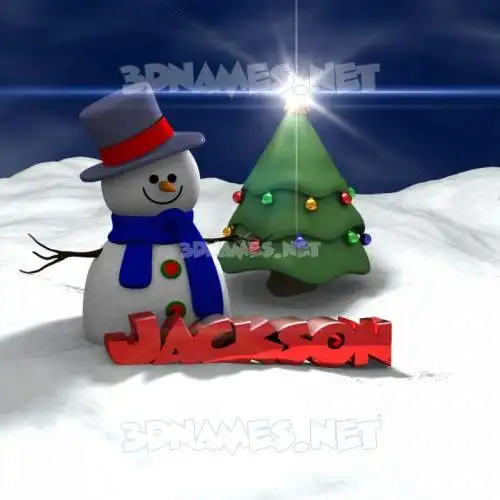 jackson in Happy Xmas style - 3D name wallpaper jackson in Happy Xmas style - 3D name wallpaper