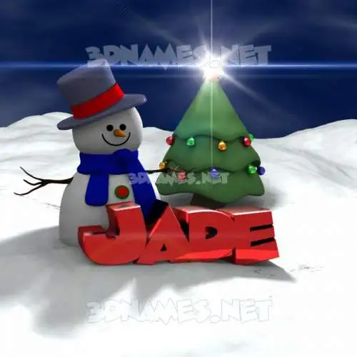 jade in Happy Xmas style - 3D name wallpaper jade in Happy Xmas style - 3D name wallpaper