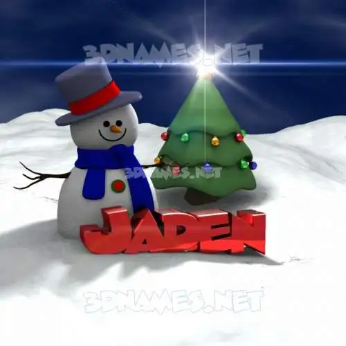 jaden in Happy Xmas style - 3D name wallpaper