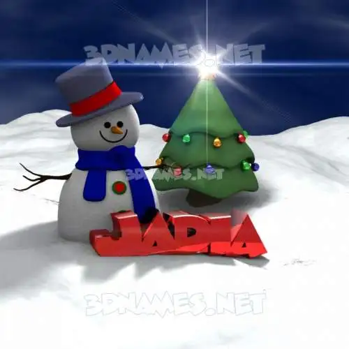 jadia in Happy Xmas style - 3D name wallpaper jadia in Happy Xmas style - 3D name wallpaper