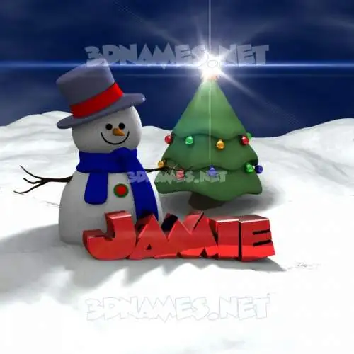 jamie in Happy Xmas style - 3D name wallpaper