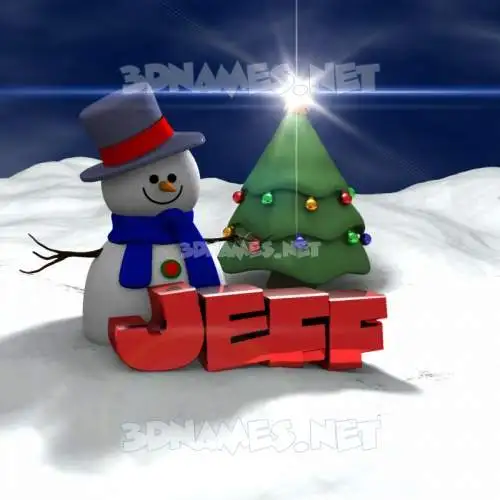 jeff in Happy Xmas style - 3D name wallpaper jeff in Happy Xmas style - 3D name wallpaper