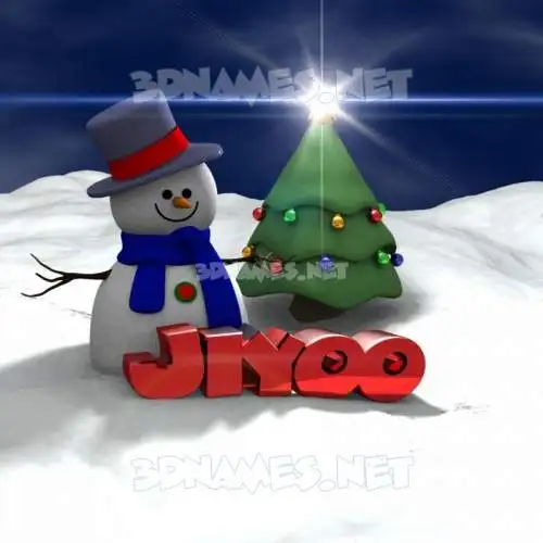 jiyoo in Happy Xmas style - 3D name wallpaper jiyoo in Happy Xmas style - 3D name wallpaper