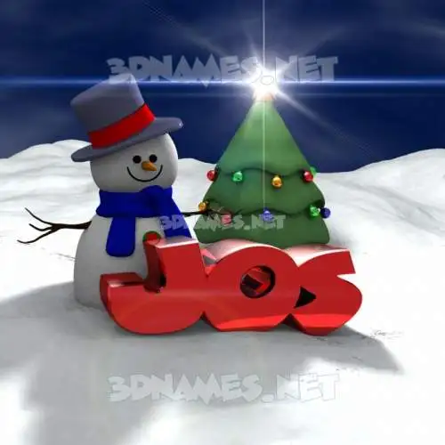 jos in Happy Xmas style - 3D name wallpaper