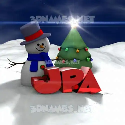 jpa in Happy Xmas style - 3D name wallpaper jpa in Happy Xmas style - 3D name wallpaper
