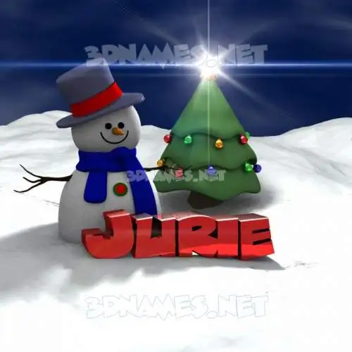 jurie in Happy Xmas style - 3D name wallpaper