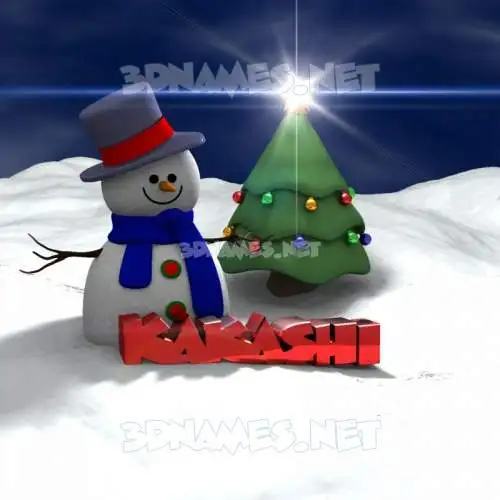 kakashi in Happy Xmas style - 3D name wallpaper kakashi in Happy Xmas style - 3D name wallpaper