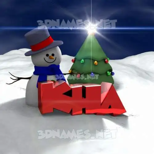 kha in Happy Xmas style - 3D name wallpaper kha in Happy Xmas style - 3D name wallpaper