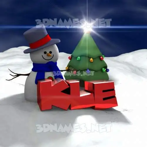 kle in Happy Xmas style - 3D name wallpaper kle in Happy Xmas style - 3D name wallpaper