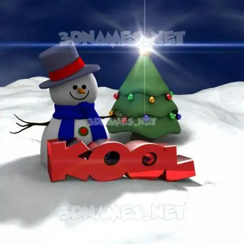 kool in Happy Xmas style - 3D name wallpaper kool in Happy Xmas style - 3D name wallpaper
