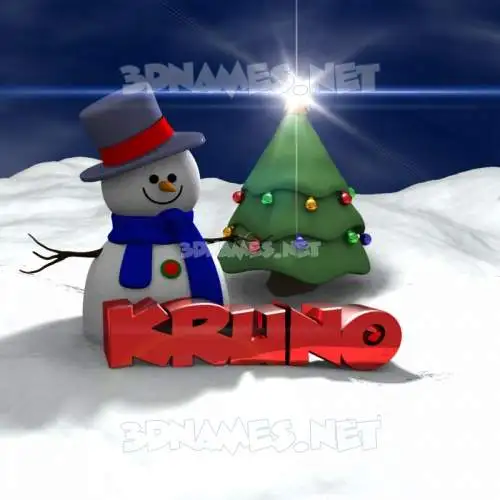 kruno in Happy Xmas style - 3D name wallpaper