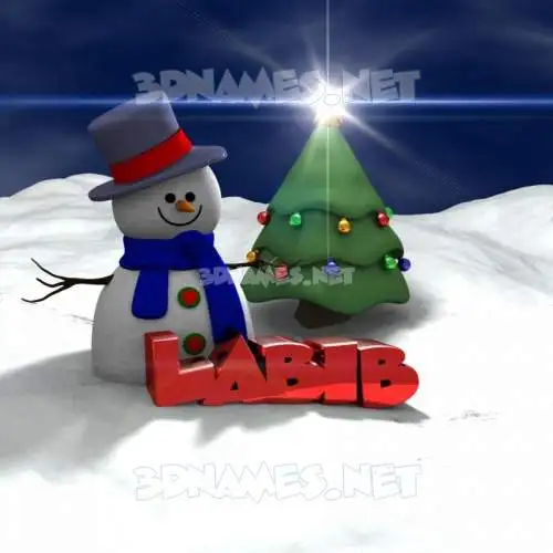 labib in Happy Xmas style - 3D name wallpaper labib in Happy Xmas style - 3D name wallpaper