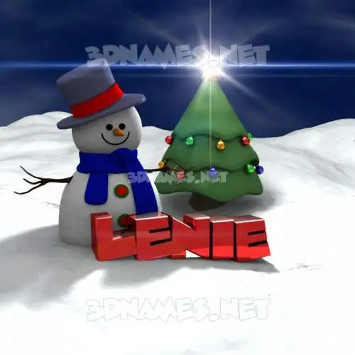 lenie in Happy Xmas style - 3D name wallpaper lenie in Happy Xmas style - 3D name wallpaper