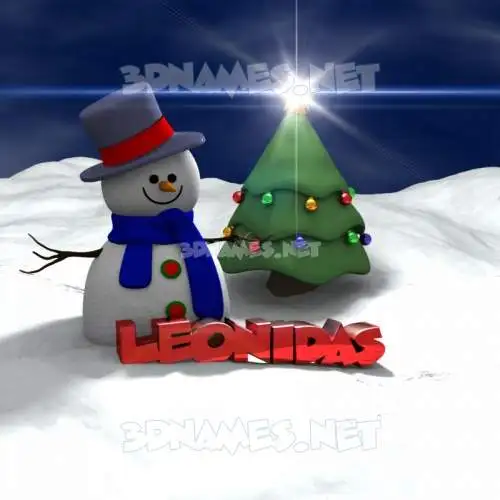 leonidas in Happy Xmas style - 3D name wallpaper leonidas in Happy Xmas style - 3D name wallpaper