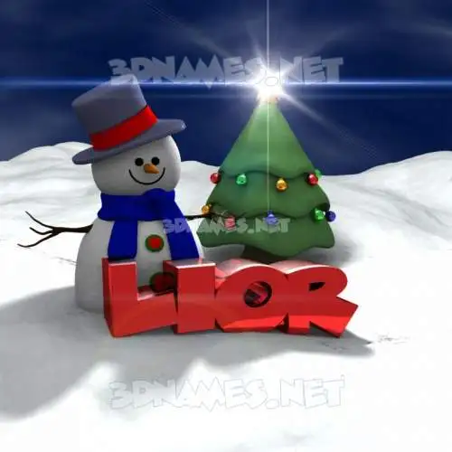 lior in Happy Xmas style - 3D name wallpaper lior in Happy Xmas style - 3D name wallpaper