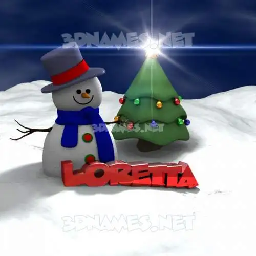loretta in Happy Xmas style - 3D name wallpaper loretta in Happy Xmas style - 3D name wallpaper