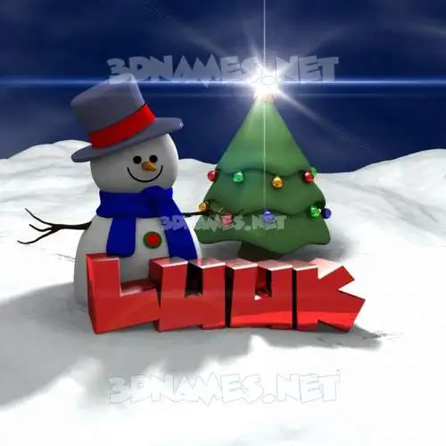 luuk in Happy Xmas style - 3D name wallpaper