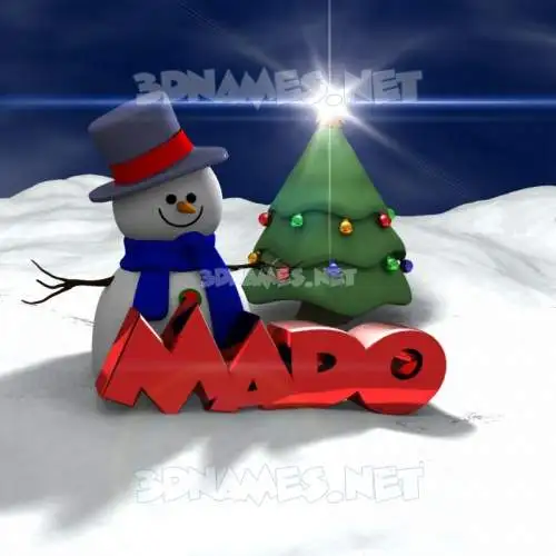 mado in Happy Xmas style - 3D name wallpaper mado in Happy Xmas style - 3D name wallpaper