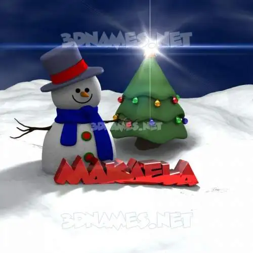 makaela in Happy Xmas style - 3D name wallpaper makaela in Happy Xmas style - 3D name wallpaper