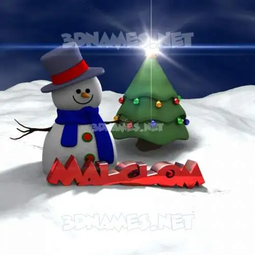 malclom in Happy Xmas style - 3D name wallpaper malclom in Happy Xmas style - 3D name wallpaper